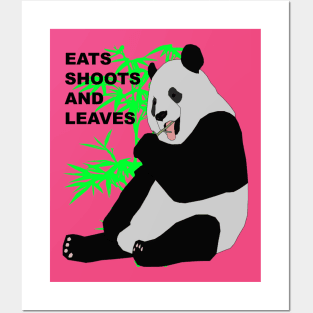 Eats Shoots and Leaves Fun Pun Quote Posters and Art